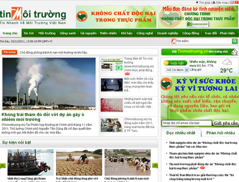 Sáng 5/12, Tin môi trường triển khai dự án “Không chất độc hại trong thực phẩm”